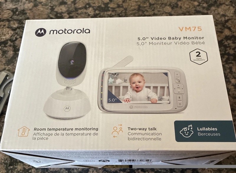 MOTOROLA VM75 5.0" VIDEO BABY MONITOR  -OPENED BOX