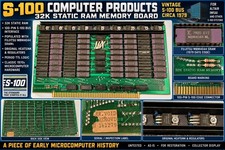 Vintage S-100 Computer Products 32K Static RA...