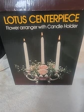 Mervyns Lotus Centerpiece Flower Arranger With Candle Holder