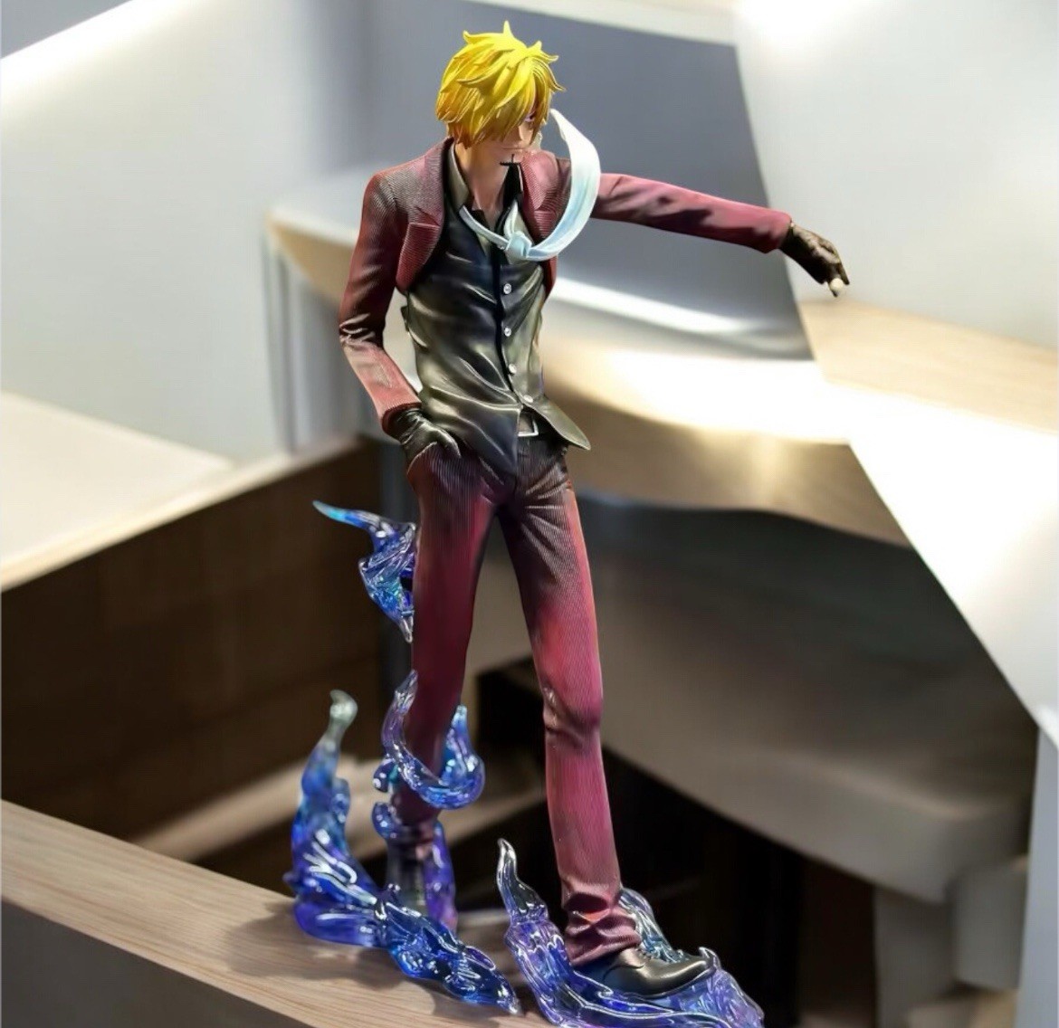 Statue de collection Sanji One Piece 25 cm aux finitions Diable Jambe