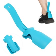 Professional Adult Children Shoe Horn Elderly Travel Ergonomic Shoe HelperBlue