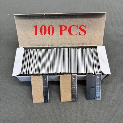 100 X Razor Blades Single Edge Extra Sharp Heat Treated Safety Knife Scrapers