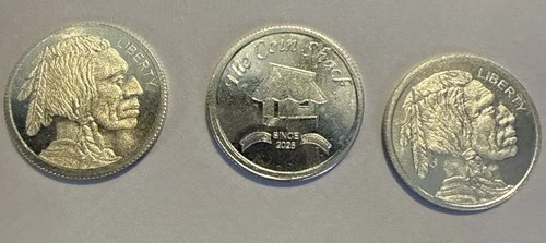 THREE Grams Fine Solid Silver Rounds, .999 Purity