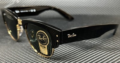 RAY BAN RB0316S 901 31 Black Green Mega Clubmaster Unisex 53 mm Sunglasses
