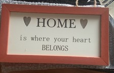 Home Frame Plaque Wall Hanging Decor House Wooden Home Gifts 0.6cmx21.5cmx11.5cm