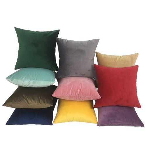 2 PCS Solid Velvet Cushion Cover Soft Throw Pillow Case Home Sofa Car Bed Decor - Photo 3/35