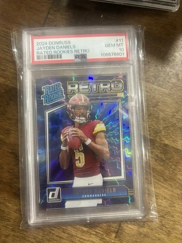 2024 Panini Donruss Rated Rookie Retro Jayden Daniels #11 PSA 10 Commanders NFL