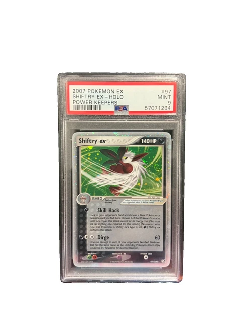 2007 POKEMON EX POWER KEEPERS #97 SHIFTRY EX-HOLO PSA 9 MINT