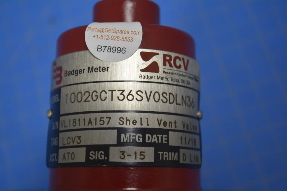 1002GCT36SV0SDLN36 / CONTROL VALVE SHELL VENT LCV3 RCV / BADGER METER INC - Image 2 of 4