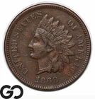 1868 Indian Head Cent Penny, Choice XF++ Better Date