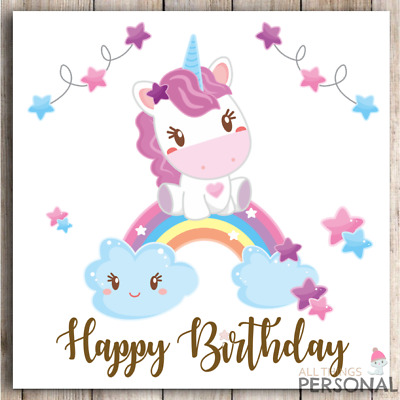 Girls Unicorn Birthday Card Unicorns Rainbow 1st 2nd 3rd 4th 5th