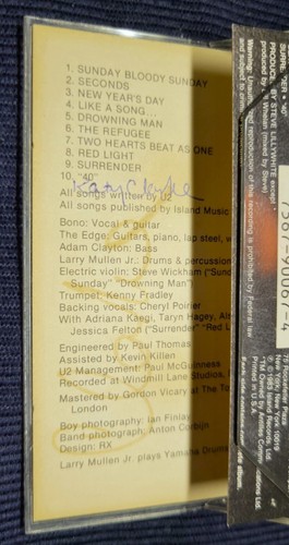 22) U2 - War - Music Cassette Tape - Atlantic Recording - 1983 Island Records - Picture 10 of 10