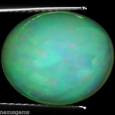 7.15 Ct Natural Ethiopian Cabochon Opal Gemstone Multi Color Oval Cut