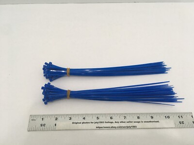(100) NEW Blue 10'' Nylon Cable Ties Tie Wrap Zip - 33 lbs Tensile - 185° Resist