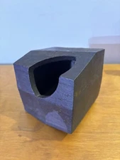 Malcolm Wright Turnpike Road Cubic Vase Studio Pottery Handmade Brick Clay Art