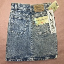 Vintage 1990  s Levis 902 Womens Denim Skirt, Blue, Deadstock Size 10