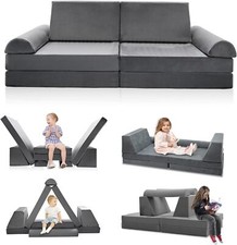 NAIZEA Kids Couch Play Set, 8PCS Modular Kids Sofa Couch Child Couch Playhouse