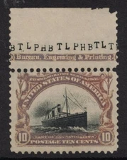 Scott 299- MNG w/ Imprint/ Initials- 10c Fast Ocean Navigation- Pan American