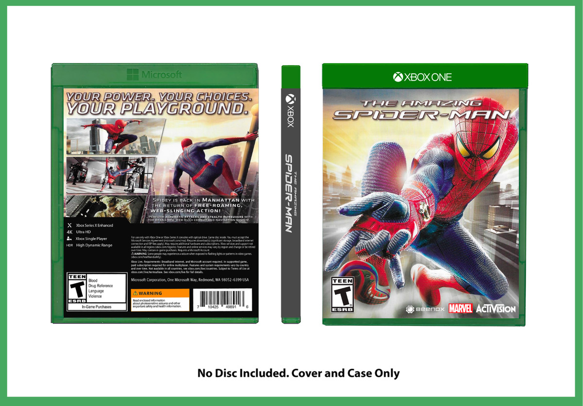 Replacement Case ONLY for THE AMAZING SPIDER-MAN SPIDERMAN 2 XBOX ONE 1