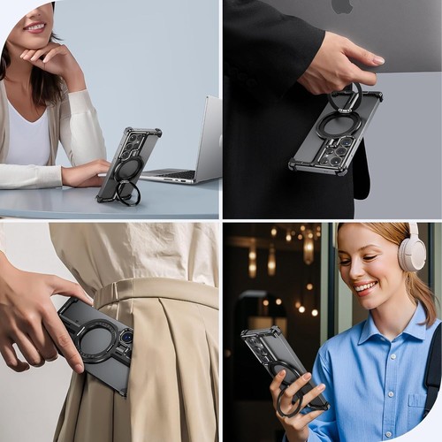 Magnetische Metall Rahmenlos Bumper Ständer Hülle für Samsung S25 S23 S24 Ultra S24+ - Bild 18 von 25