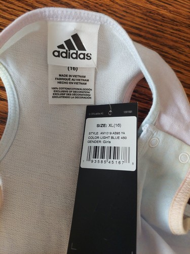 NWT ADIDAS GIRLS KIDS TIE DYE ROMPER SIZE 16 Summer - Picture 4 of 6