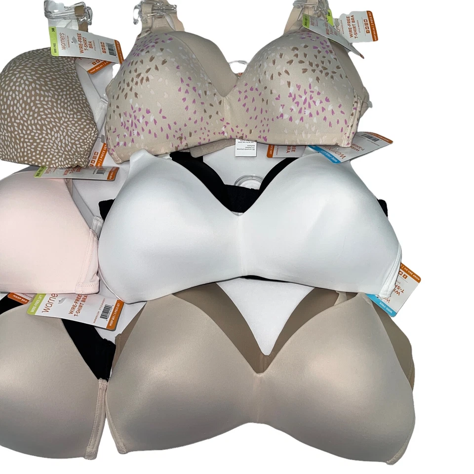Sujetador Warner's Sin Alambres Acolchado Sin Costuras Copa Forma Comodidad DOS 2 Sujetadores Camiseta 4001 Foto 3 de 4