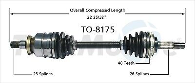 CV Axle Shaft Front Right SurTrack TO-8175 fits 89-90 Toyota Camry | eBay
