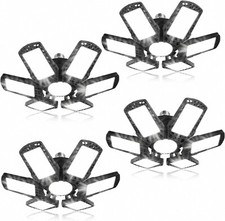 4 PACK 185W LED Garage Light Super Bright Shop Ceiling Lights Deformable 18500LM