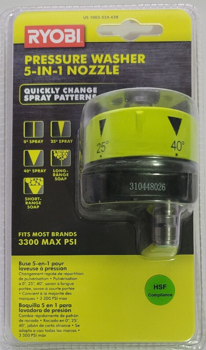 Ryobi RY31RN01 5 in 1 Pressure Washer Nozzle Model