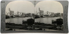 Keystone Stereoview Docks, Buenos Aires, Argentina From 600/1200 Card Set #138