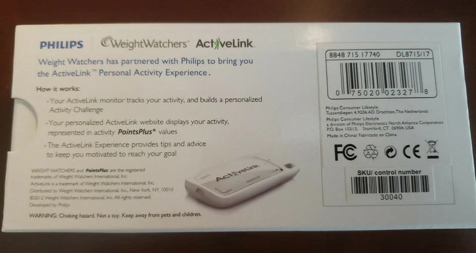 Philips WeightWatchers ActiveLink Rastreador de Actividad UPC 075020023278 NUEVO Foto 2 de 3