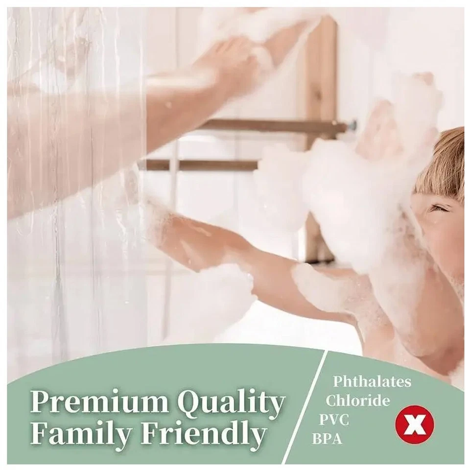 淋浴帘衬里重型防水剂70英寸x72英寸浴室衬里 — 第 4/4 张图片