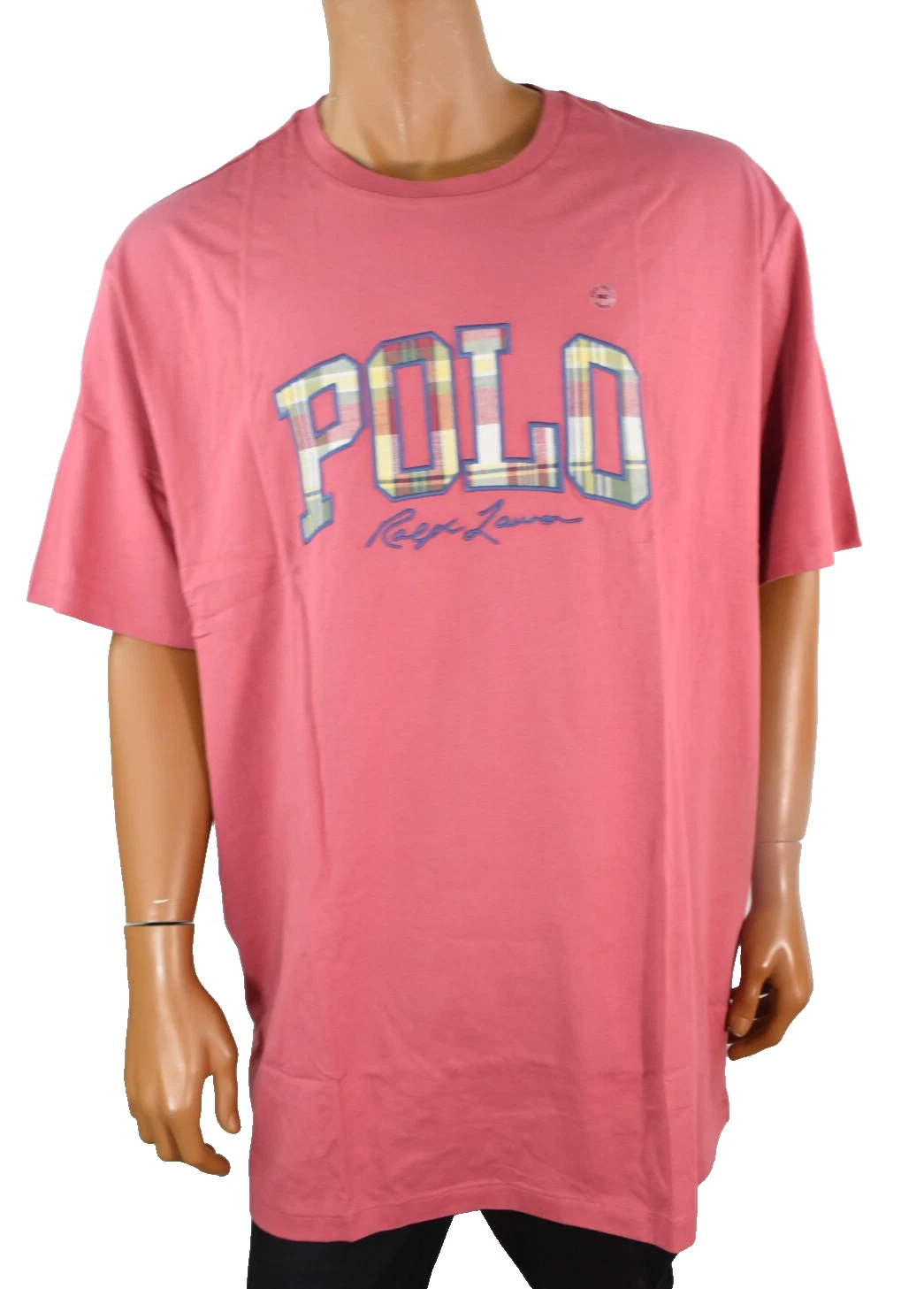 Polo Ralph Lauren Mens T-Shirt New 3XLT Red Polo Patch Short Sleeves Logo