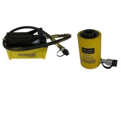 HYDRAFORE Hohlzylinder (20Ton, 50mm) mit Luft betriebene Hydraulikpumpe (700bar, 1600cm3)