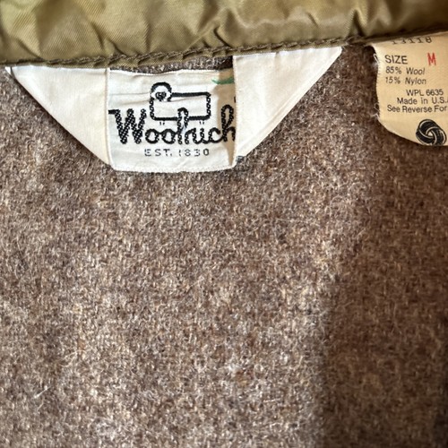 Vintage Woolrich mens 85% wool Button Up Flannel Jacket Size M. Brown Rare Find - Picture 2 of 11