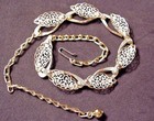 Eloxal Filigree Necklace Vintage Mid Century Anodized Aluminum Lovely Dainty — photo 1