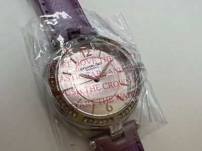 t857 Stuhrling Ladies Krysterna Crystal Stainless Steel Watch