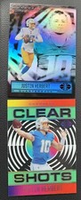 (2) Justin Herbert 2021 Illusions Chargers GREEN CLEAR SHOTS ACETATE & Base #28