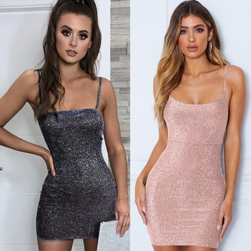 bodycon mini glitter dress