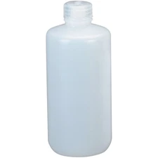 Nalgene HDPE Narrow Mouth Round Bottle - White