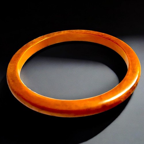 Bracciale bachelite distanziatore bracciale impilabile butterscotch marmorizzato testato vintage - Foto 3 di 8