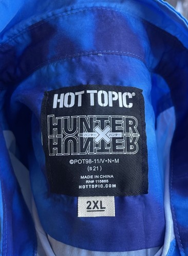 Hot Topic Hunter X Hunter Button Down Shirt 2XL Anime Printed Graphic Y2K 90s - Picture 7 of 10