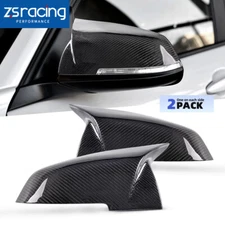 Pair Real Carbon Fiber Side Mirror Covers Caps For BMW F20 F21 F22 F30 F32 F36