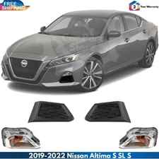 Front Turn Signal Light & Fog Light Trim Kit For 2019-2022 Nissan Altima S SL S