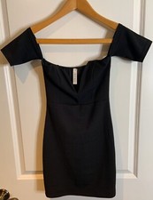 BlueBlush - Black Bodycon Off the Shoulder Size 2