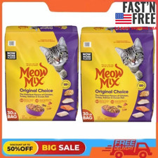  HOT SALE COMBO 2 packs Meow Mix Original Choice Dry Cat Food, 30 Pound Bag
