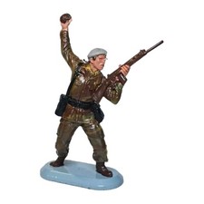 Vintage Britains Super Deetail Toy Soldier Paratrooper SAS Commando with Grenade
