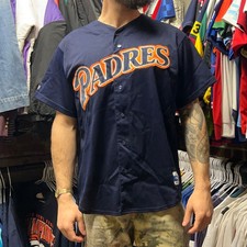 San Diego Padres #34 Fernando Valenzuela Baseball Jersey | Sz L | Vtg 90s MLB