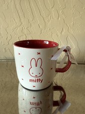 Tazza Miffy bianca/rossa di Magenta nuova con etichetta