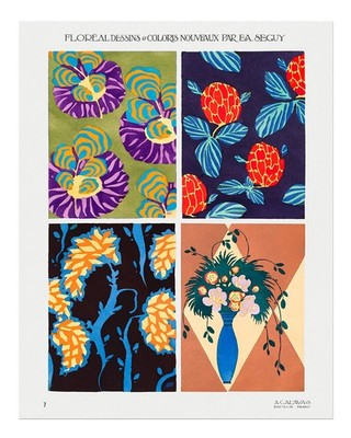 Art Nouveau Floral Wall Art Poster by E.A. Seguy Premium Quality